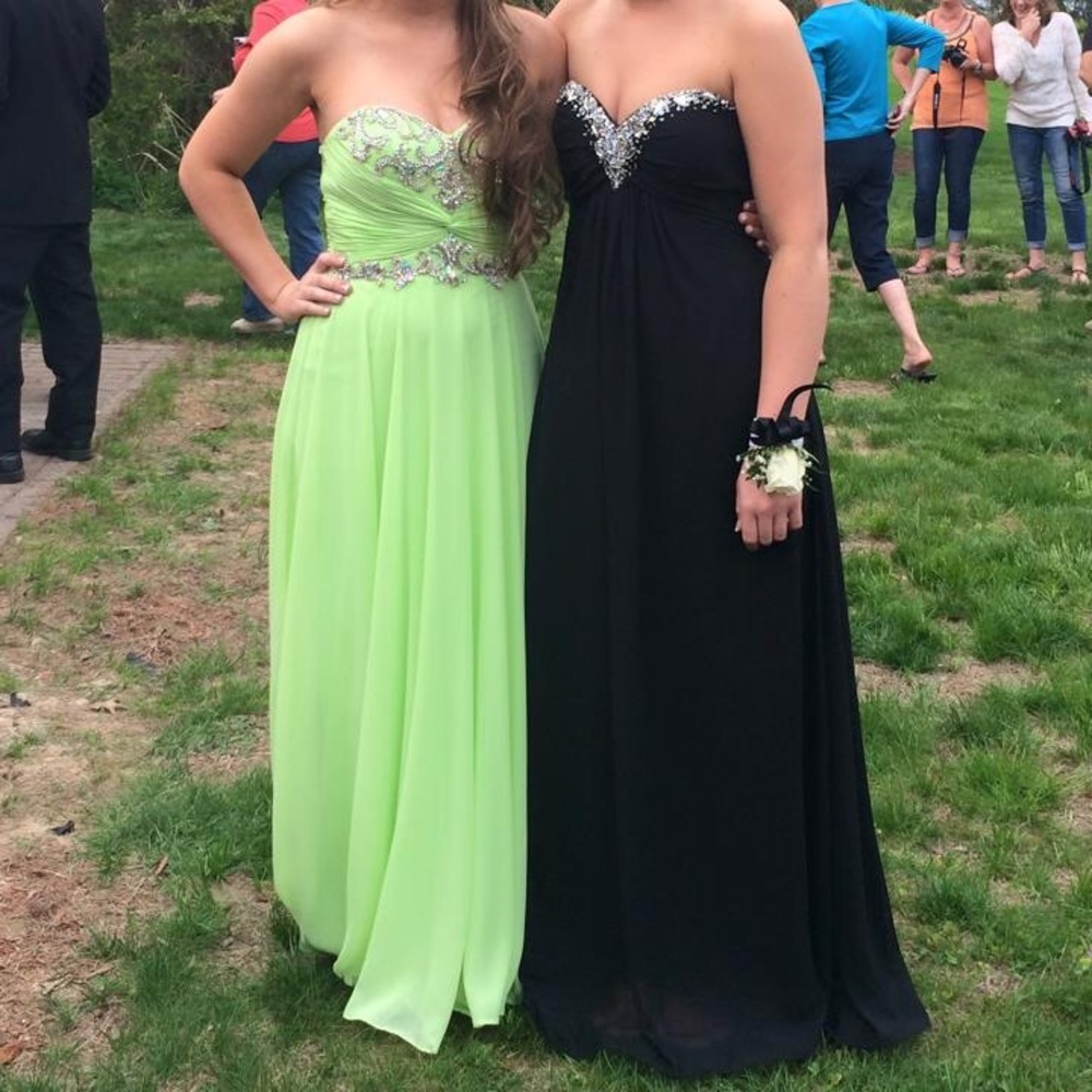 Stunning lime green prom dress